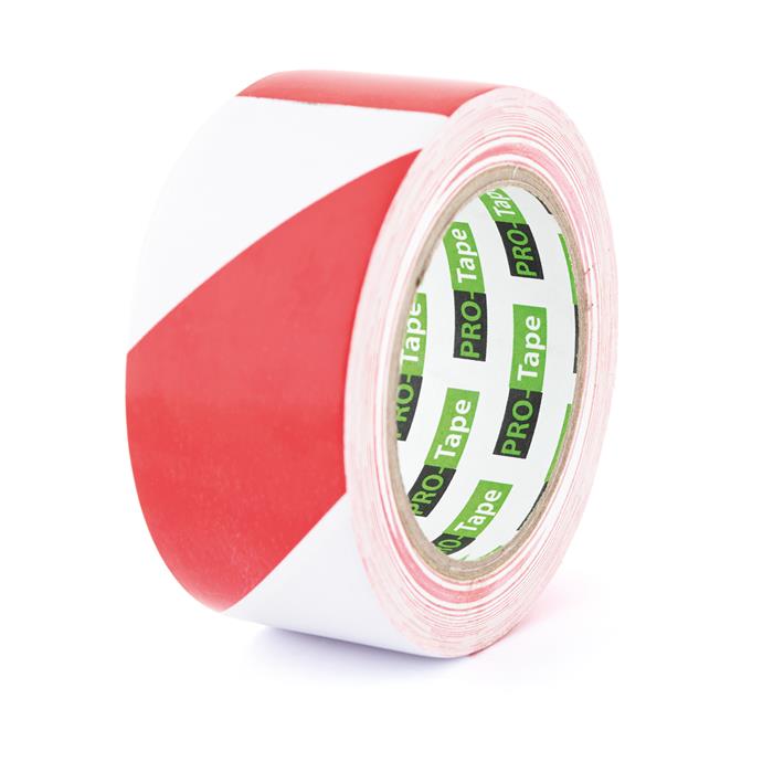 SUPERTAPE - Tape de signalisation PVC rouge et blanc - 50 mm x 33 m