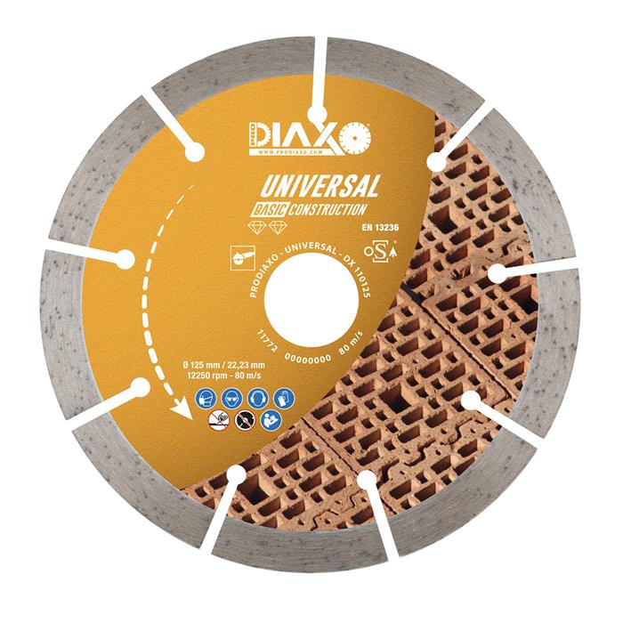 PRODIAXO - Disque diamanté UNIVERSAL - 125 X 22,2 mm - Basic Construction