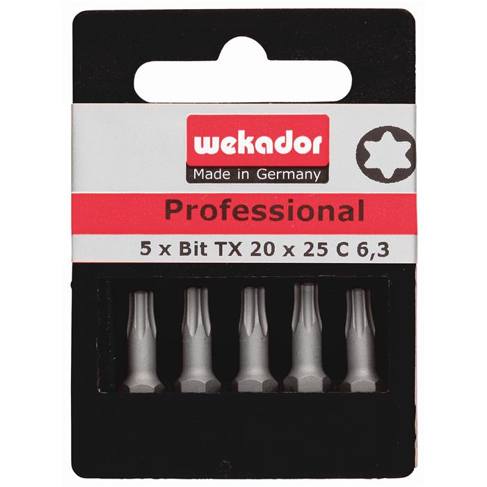 WEKADOR - Set de 5 embouts "Top Five" - TX 25 - 25 mm